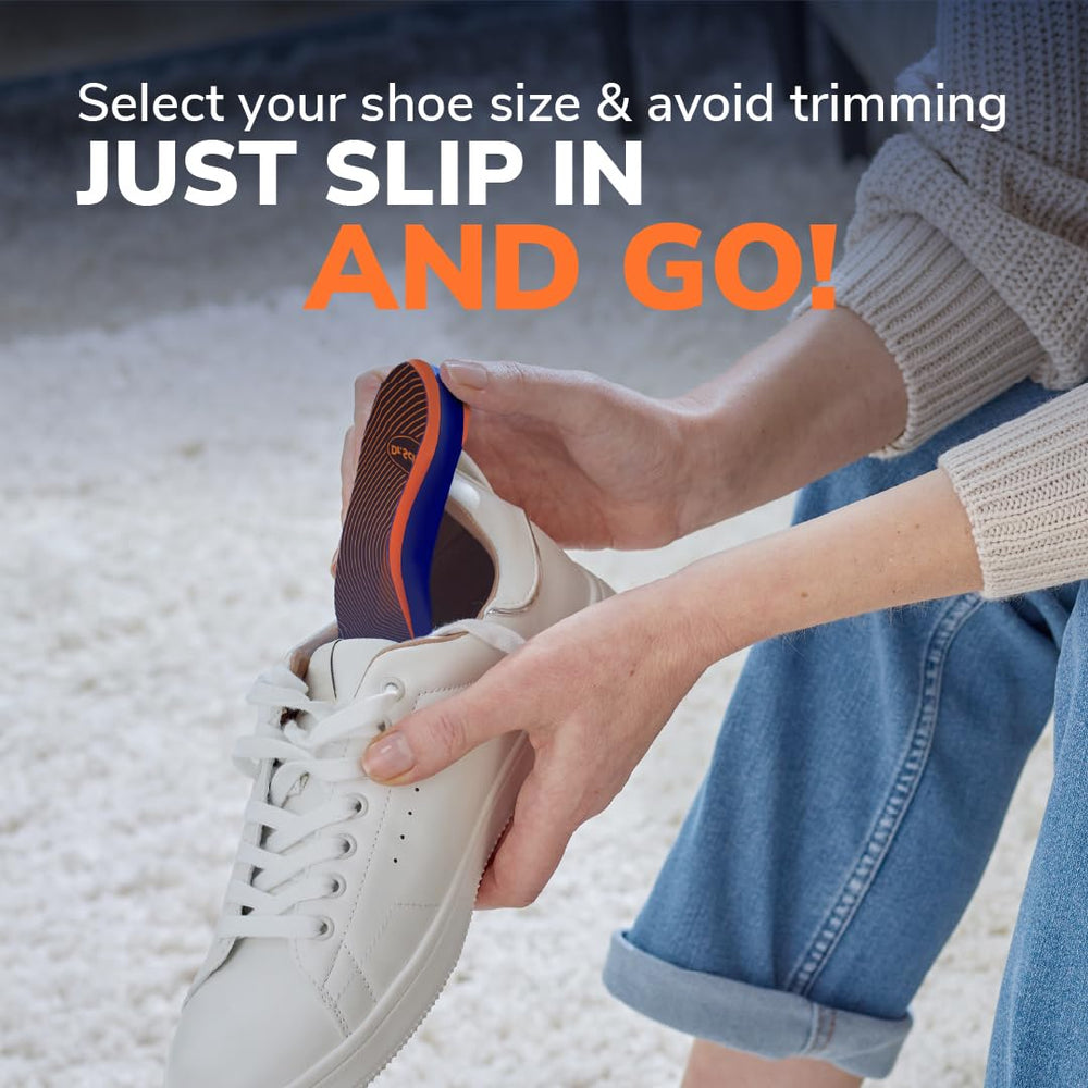 Dr. Scholl's moisture-wicking top cloth close-up keeping feet drier and fresher