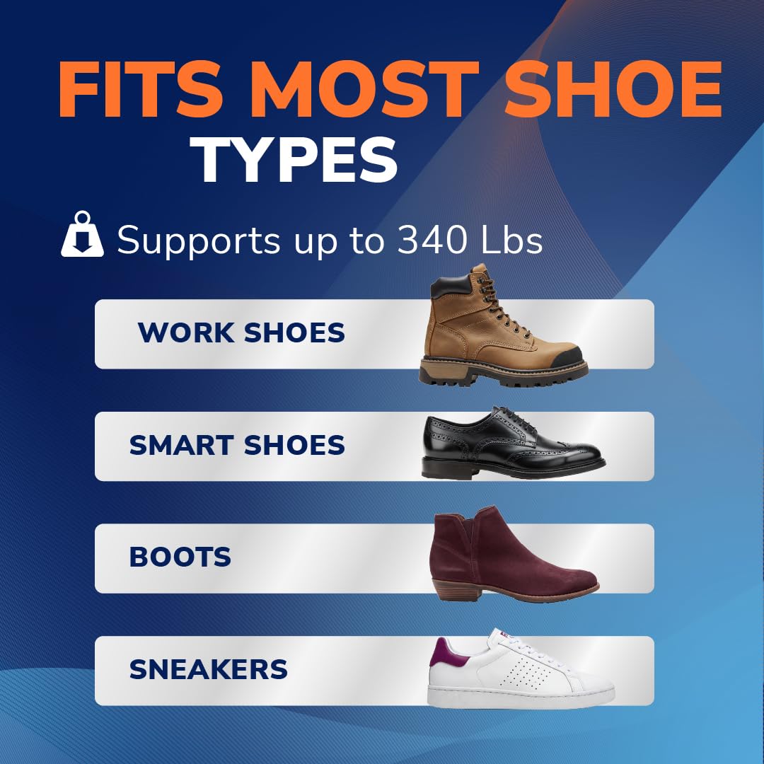 Dr. Scholl's visible size label showing no trimming required and easy fit benefit