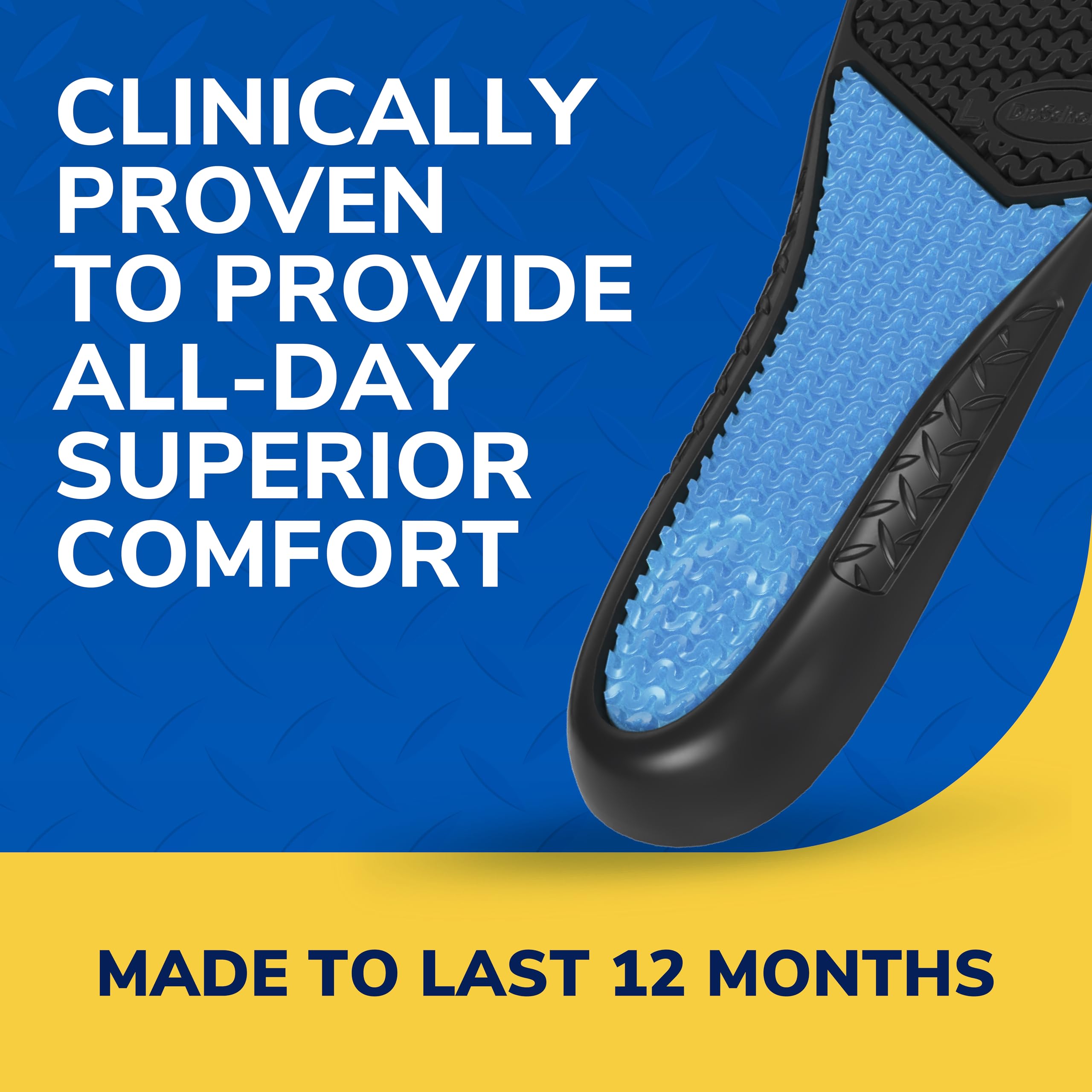 Dr. Scholl's reinforced arch support detail for improved stability