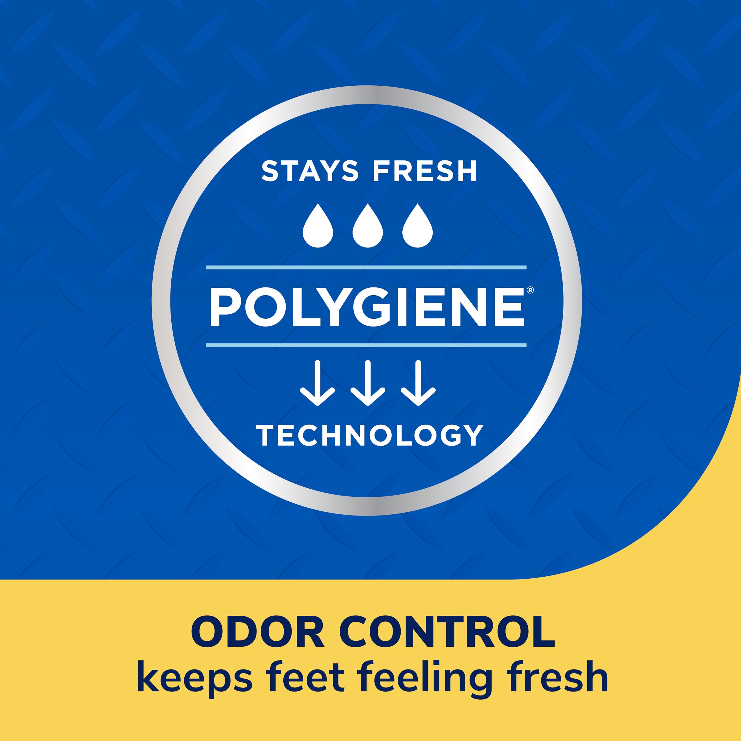 Dr. Scholl's textured top layer highlighting moisture-wicking surface