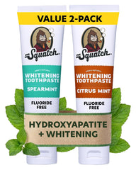 Dr. Squatch front packaging showing day and night toothpastes for complete routine