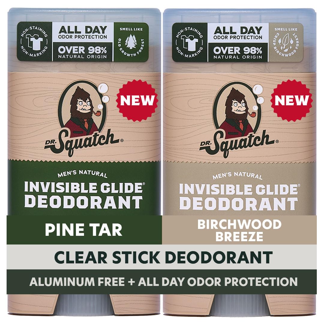 Dr. Squatch two-pack front view showing clean labels and portability for everyday convenience
