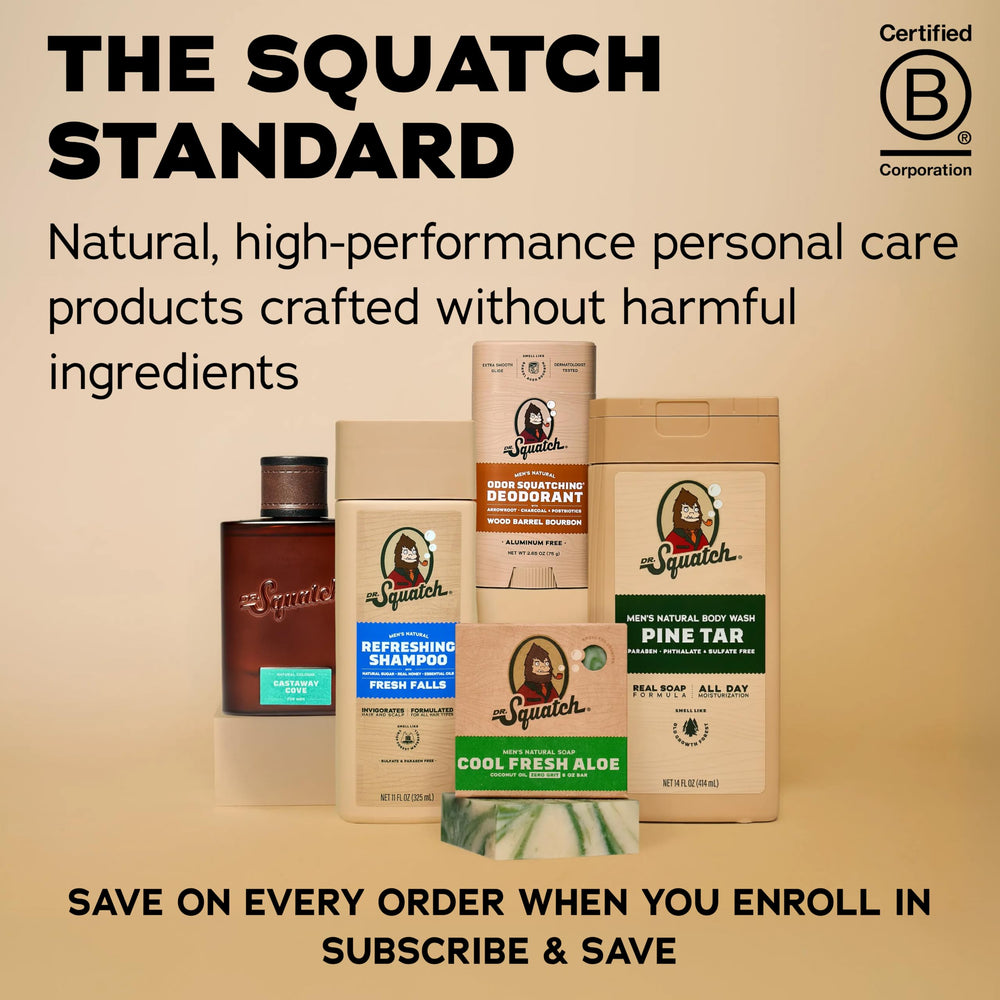 Dr. Squatch kaolin clay texture close-up indicating gentle exfoliation benefit