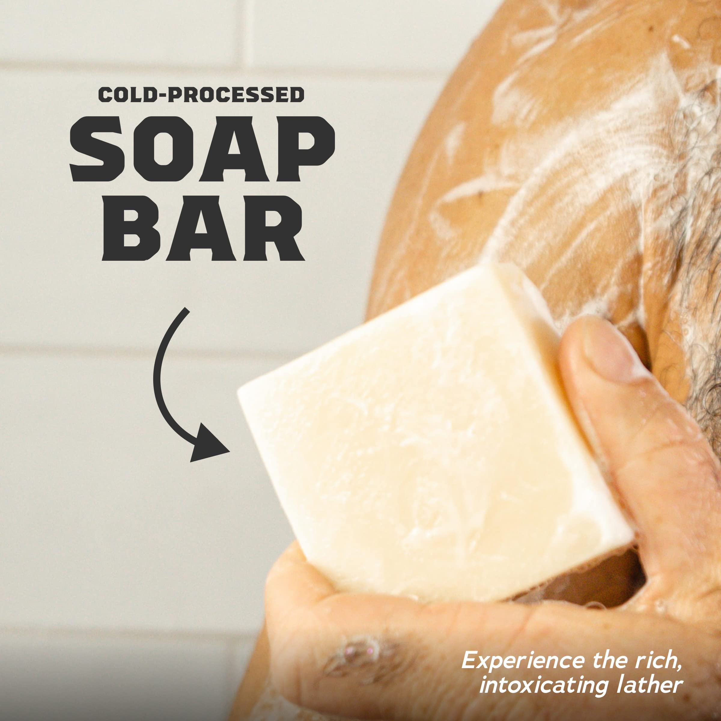 Dr. Squatch label and ingredients panel emphasizing natural oils and transparency