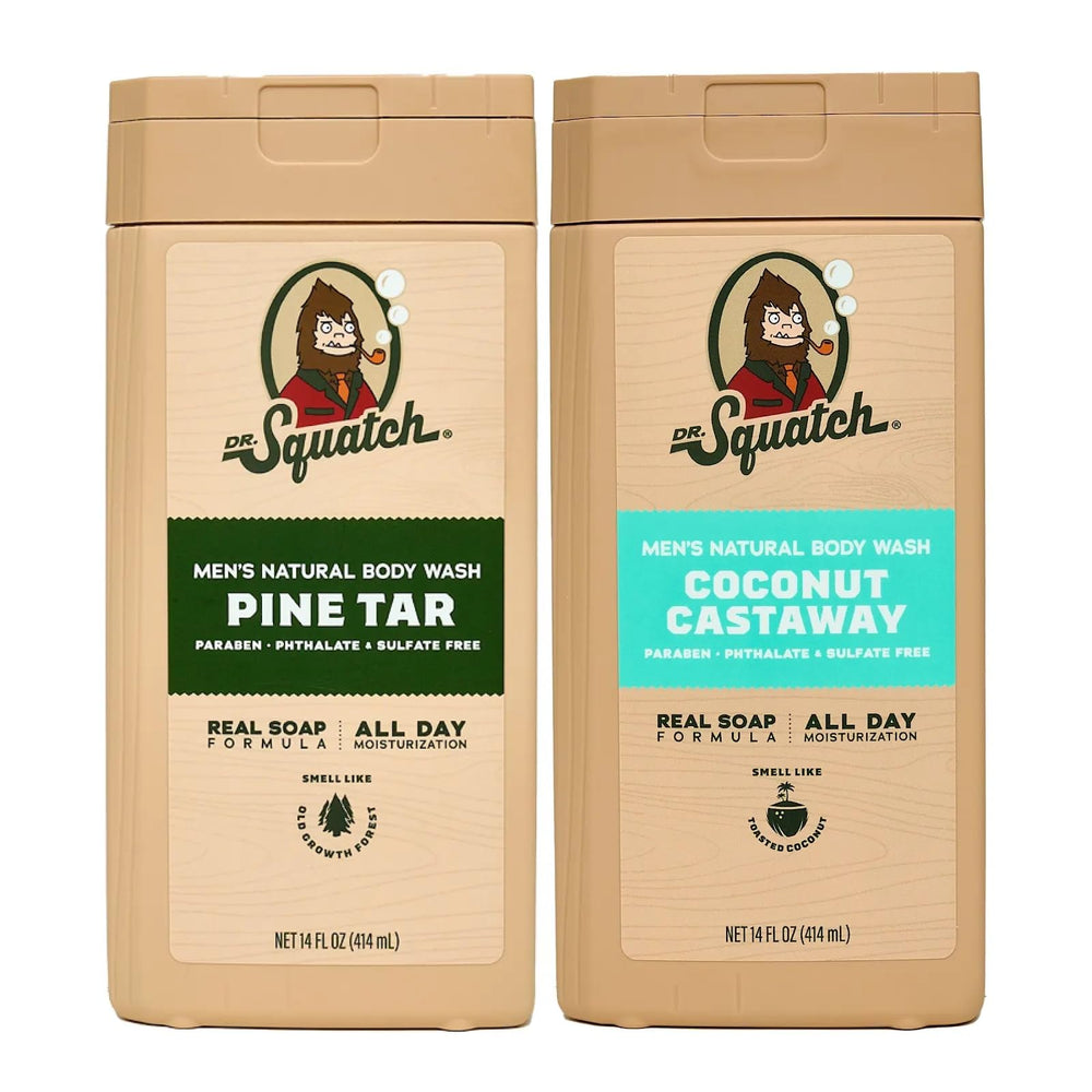 Dr. Squatch front packaging showing scent and natural soap benefits
