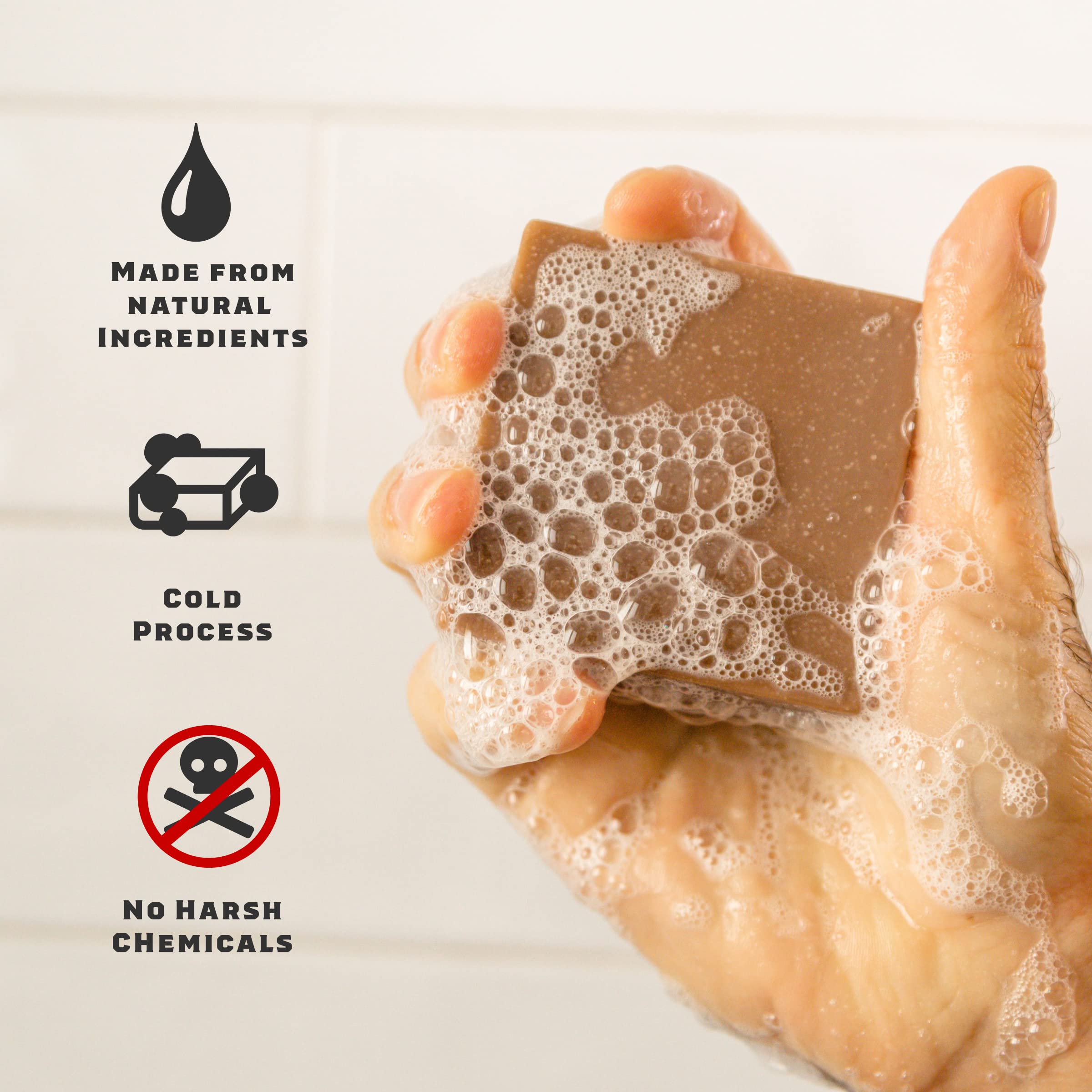 Dr. Squatch soap texture close-up showing rich surface and high-quality ingredients