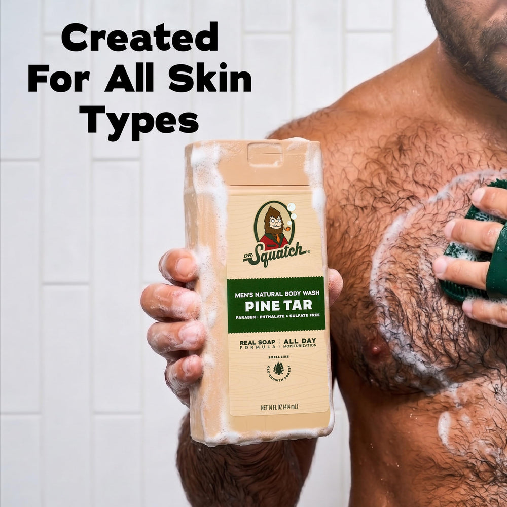 Dr. Squatch two bottles side-by-side showing value pack and convenience benefit