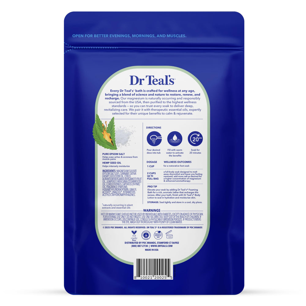 close-up of Dr Teal's salt granules texture for easy dissolution benefit