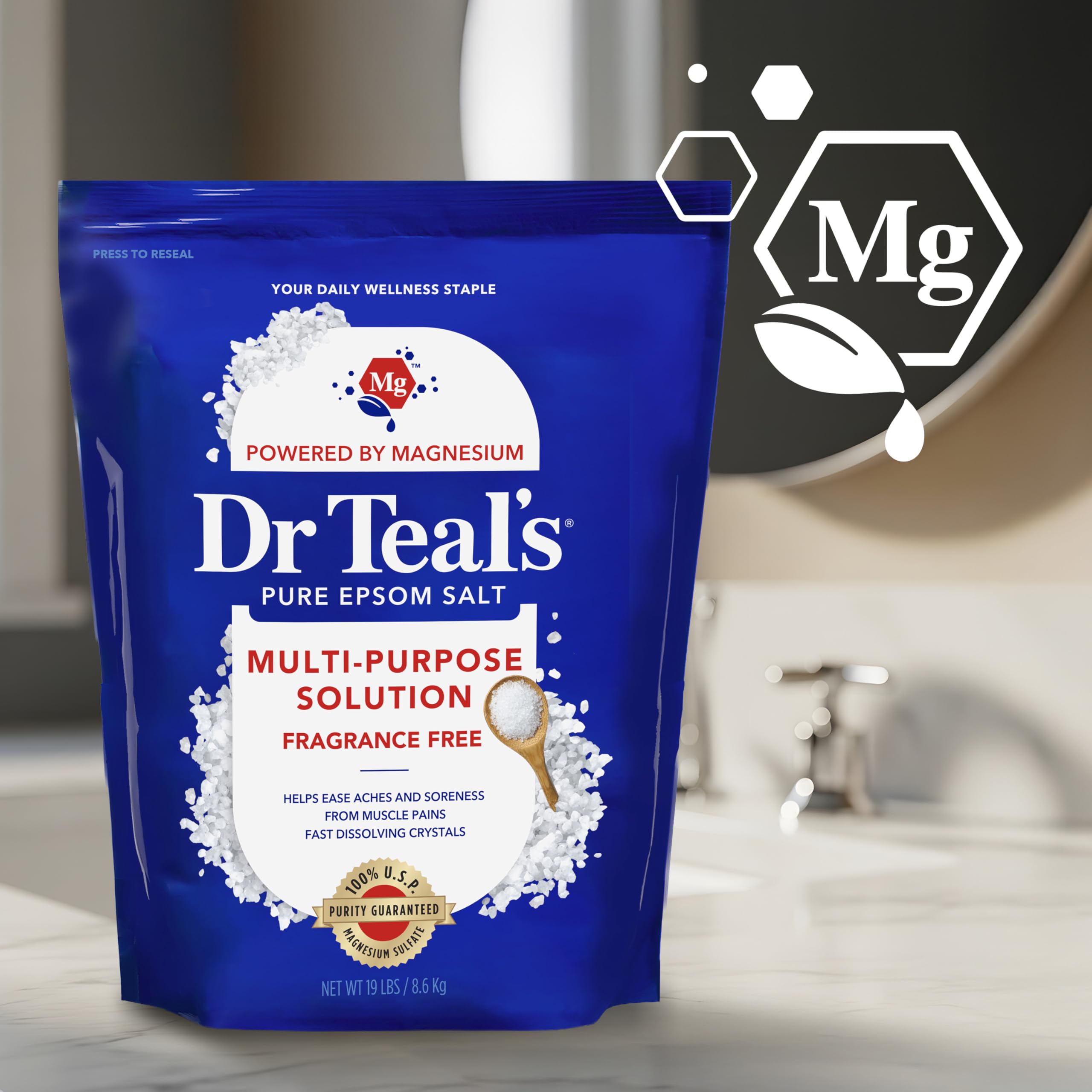 Dr Teal's foot soak basin in use showing relief and recovery