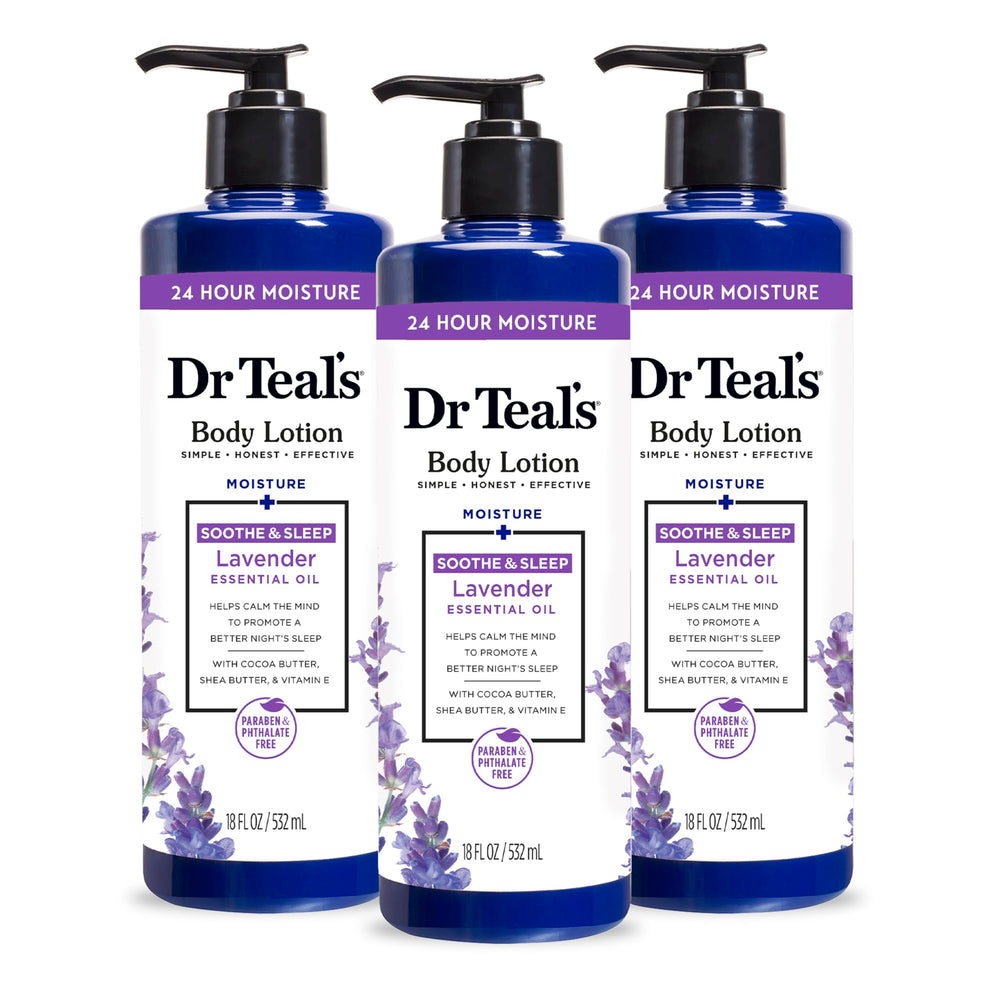 Dr Teal's triple-pack front packaging showing product and clear value