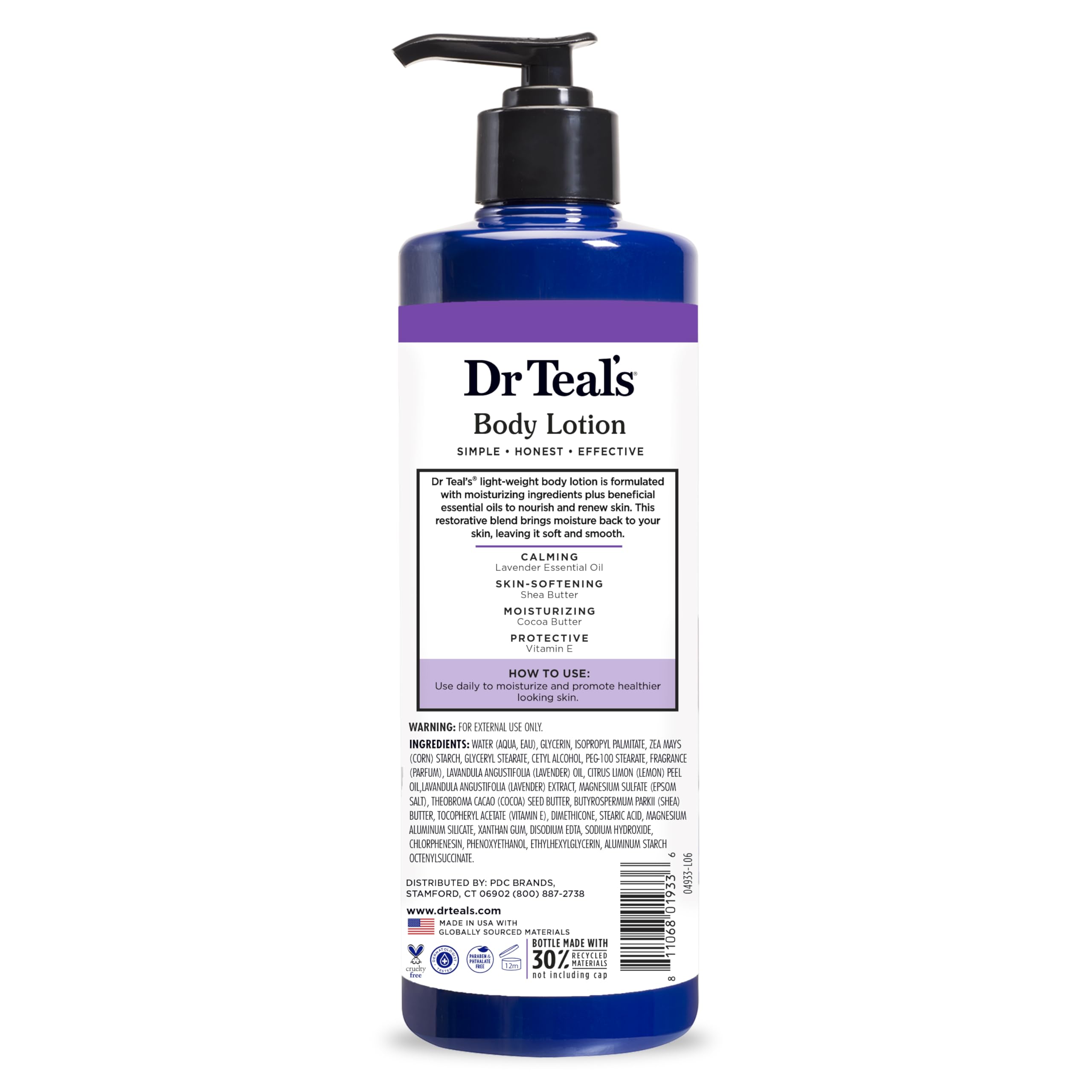 Dr Teal's bottle on bathroom shelf in evening setting for calm routine
