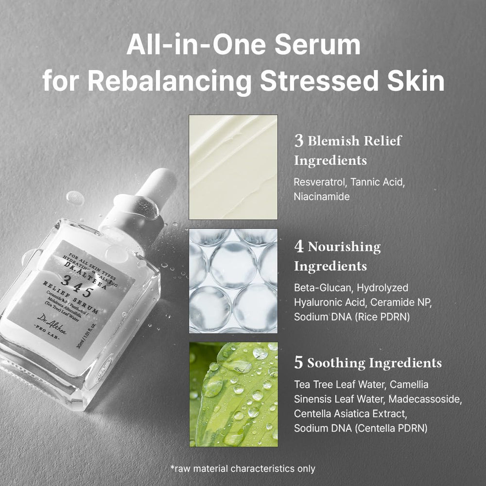 Dr.Althea serum texture drop demonstrating lightweight absorption benefit