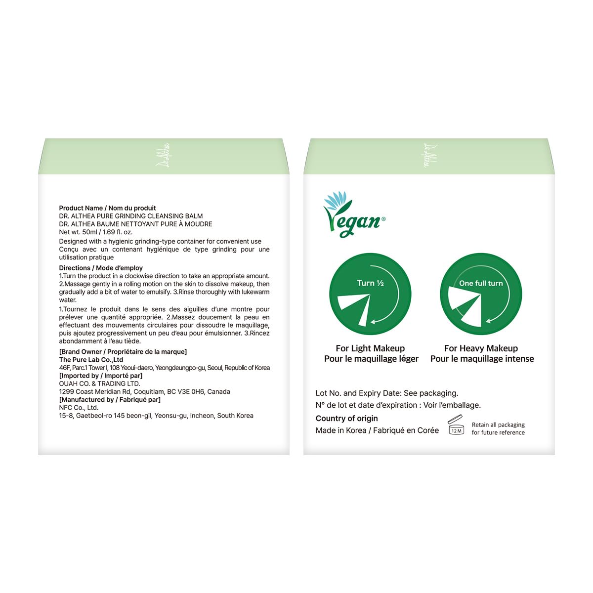 Dr.Althea balm spread on hand demonstrating smooth removal and hydration