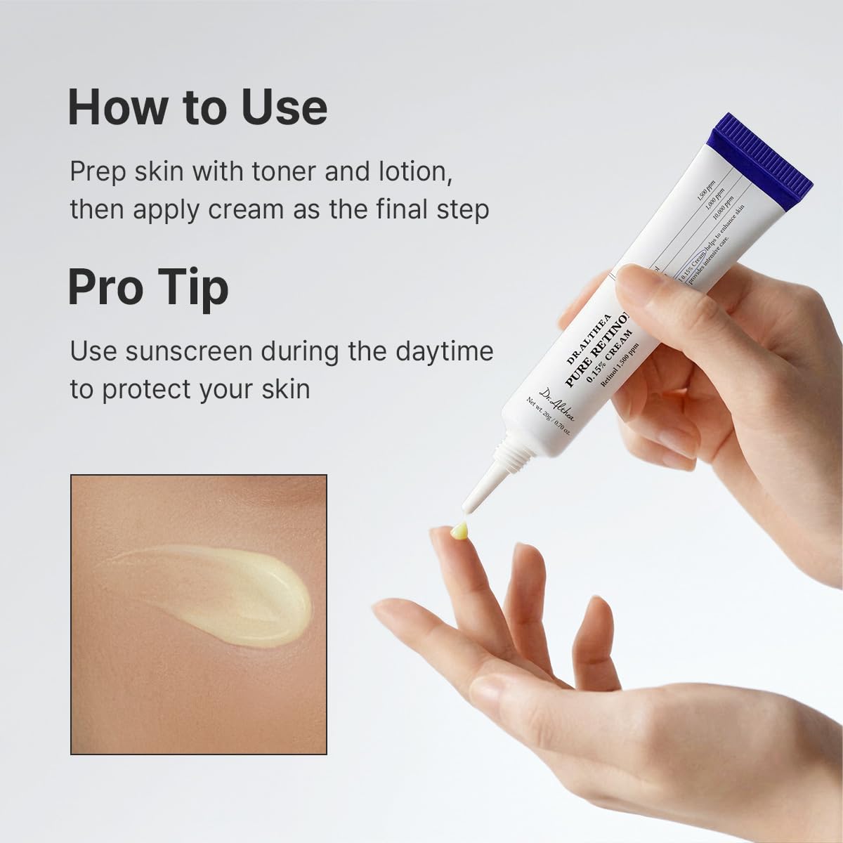 Dr.Althea product with clinical props suggesting science-backed formulation