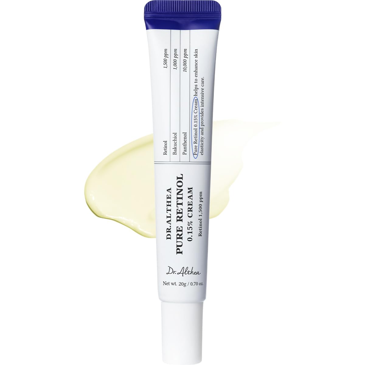 Dr.Althea jar front view showing product and clean design for beginner retinol