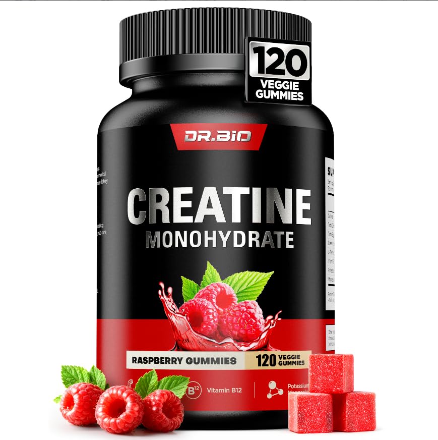 DR.BIO front packaging showing product benefits and 5g creatine per serving