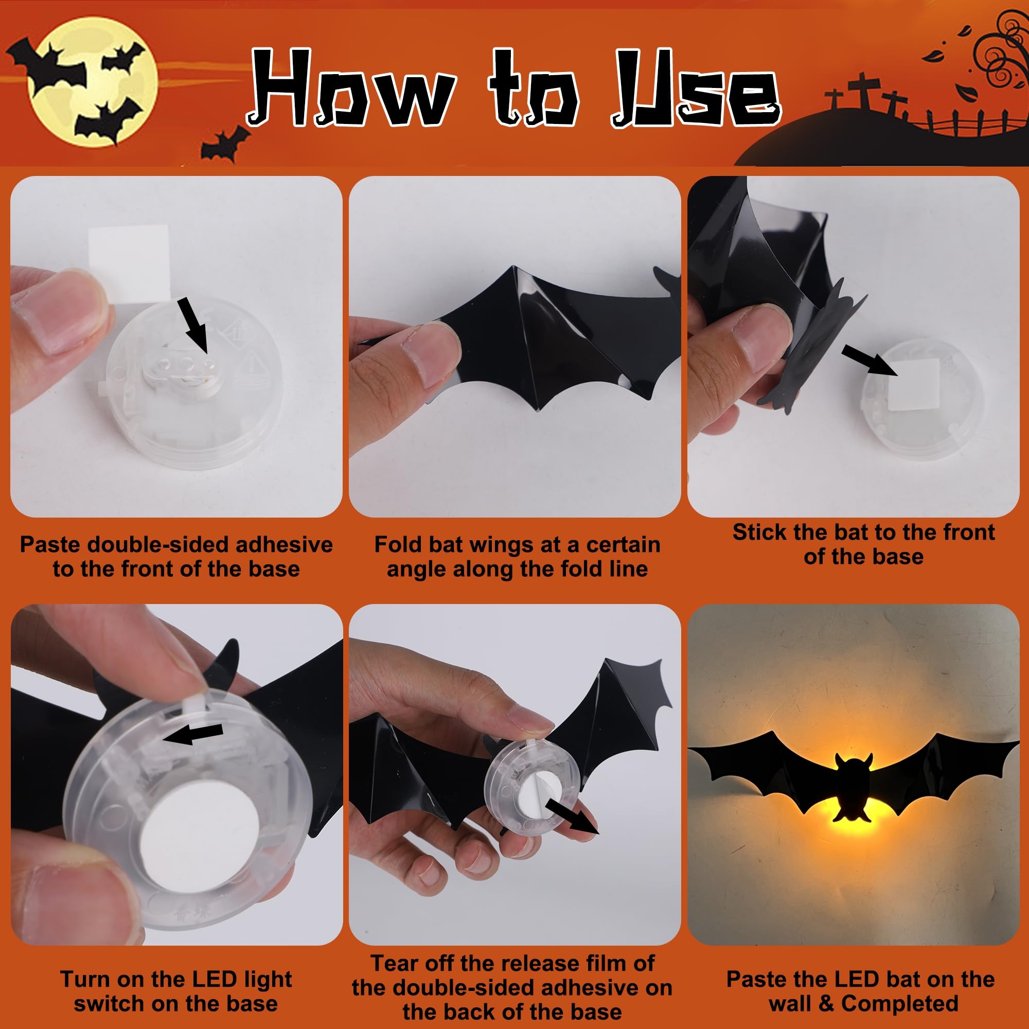 DR.DUDU bat adhesive pad backing shown for easy, residue-free mounting benefit
