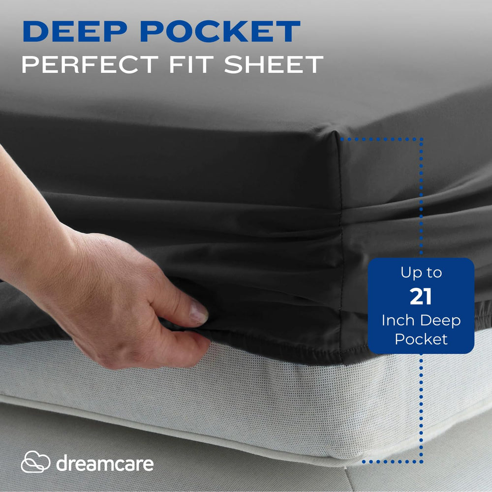 DREAMCARE side pocket detail with phone demonstrates convenient bedside storage benefit