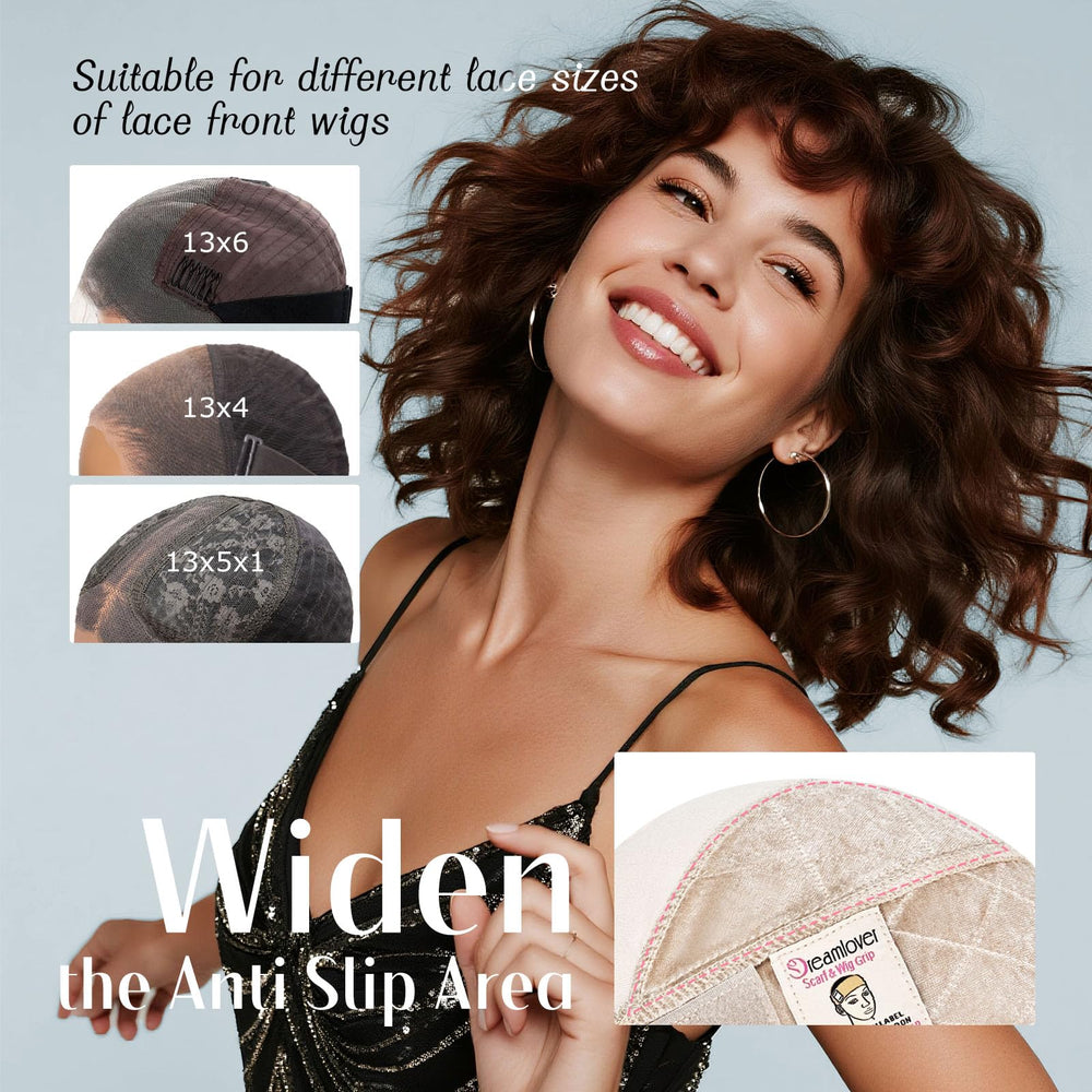 Dreamlover grip band closeup highlighting wide velvet band for non-slip comfort