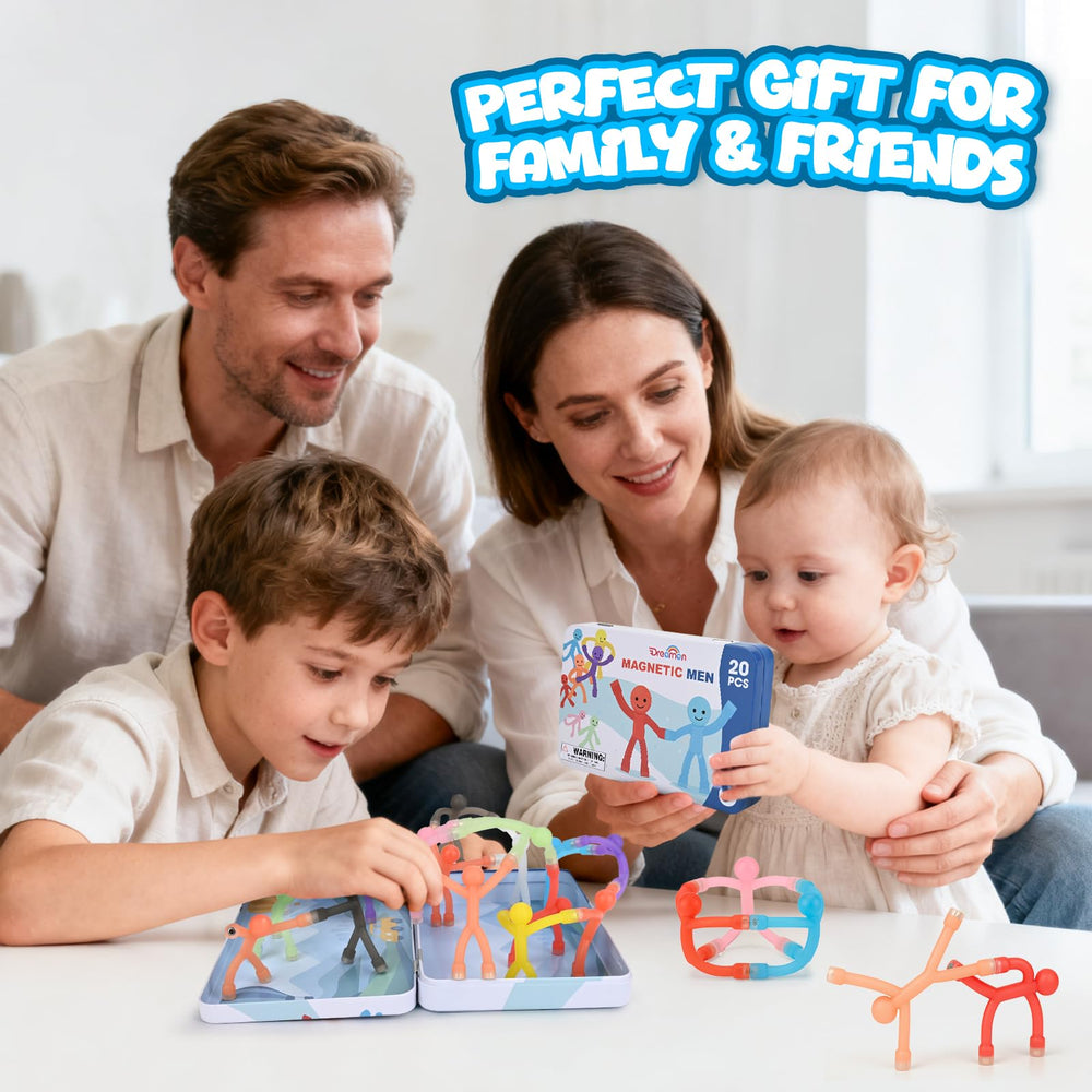 Dreamon children playing with set in living room promoting imaginative, screen-free fun