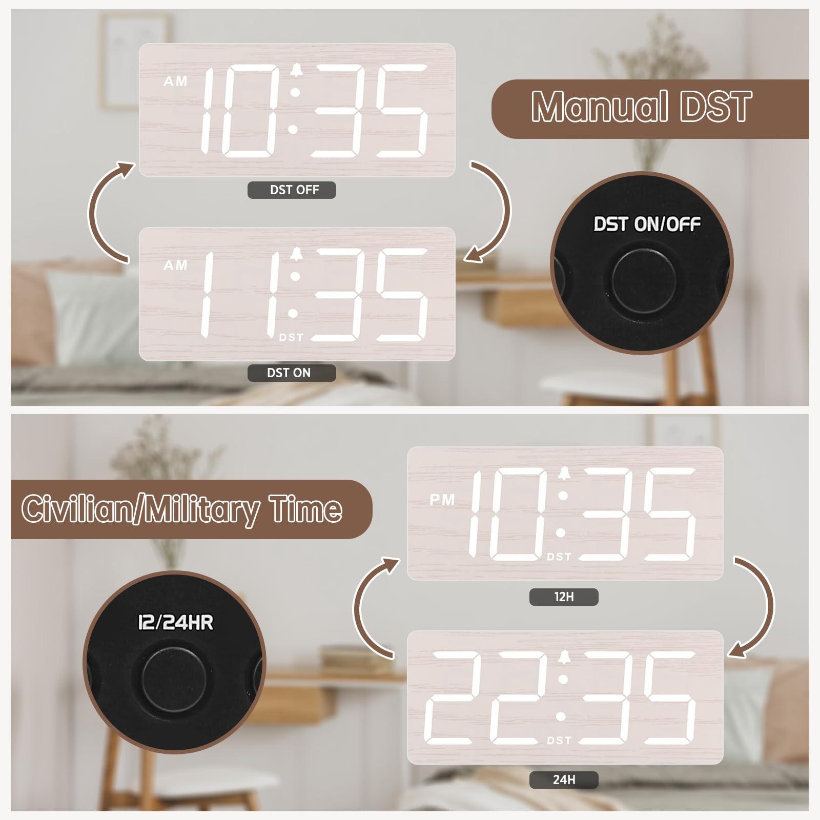 DreamSky on nightstand in bedroom adding tidy décor and function