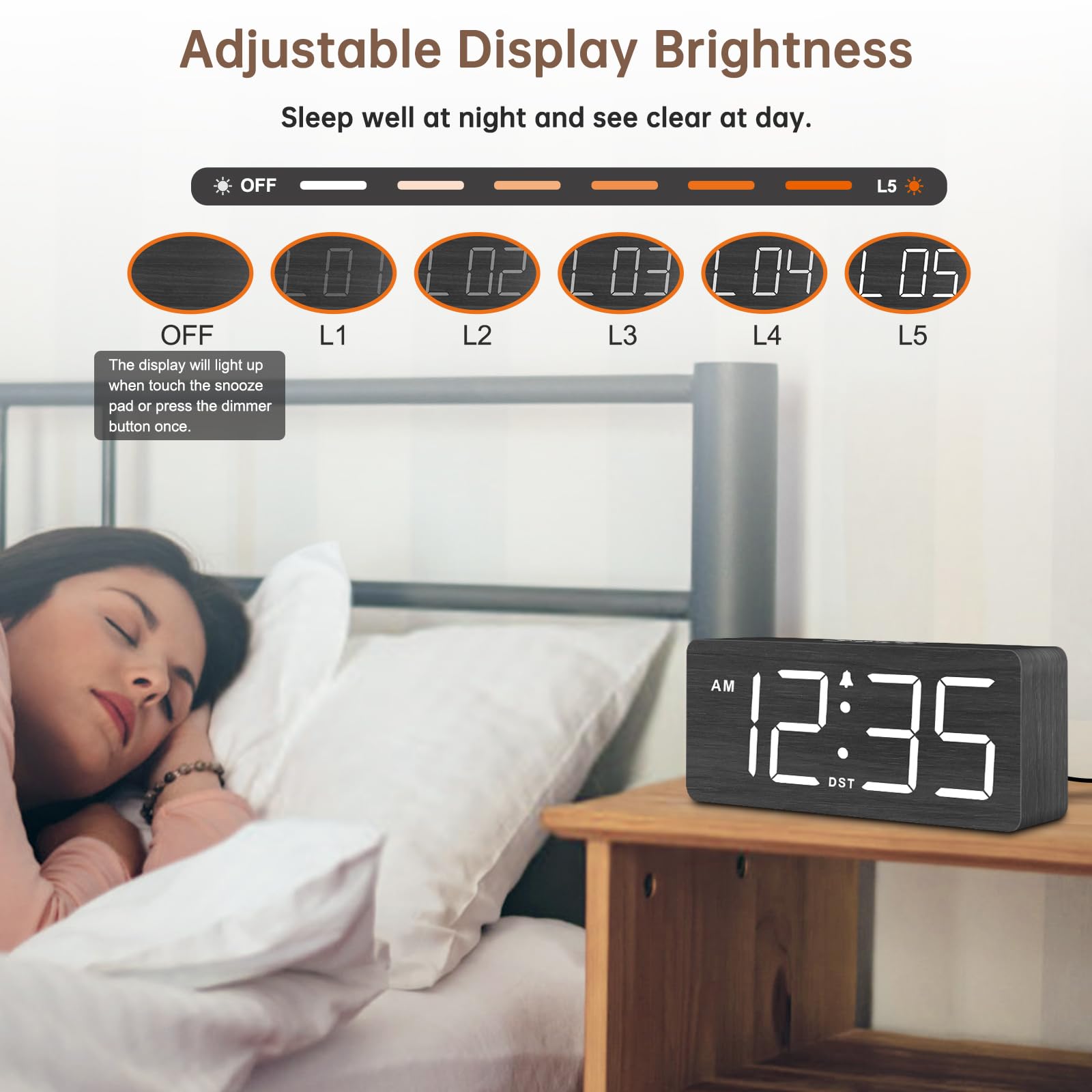 DreamSky on a nightstand in bedroom setting offering stylish functional decor