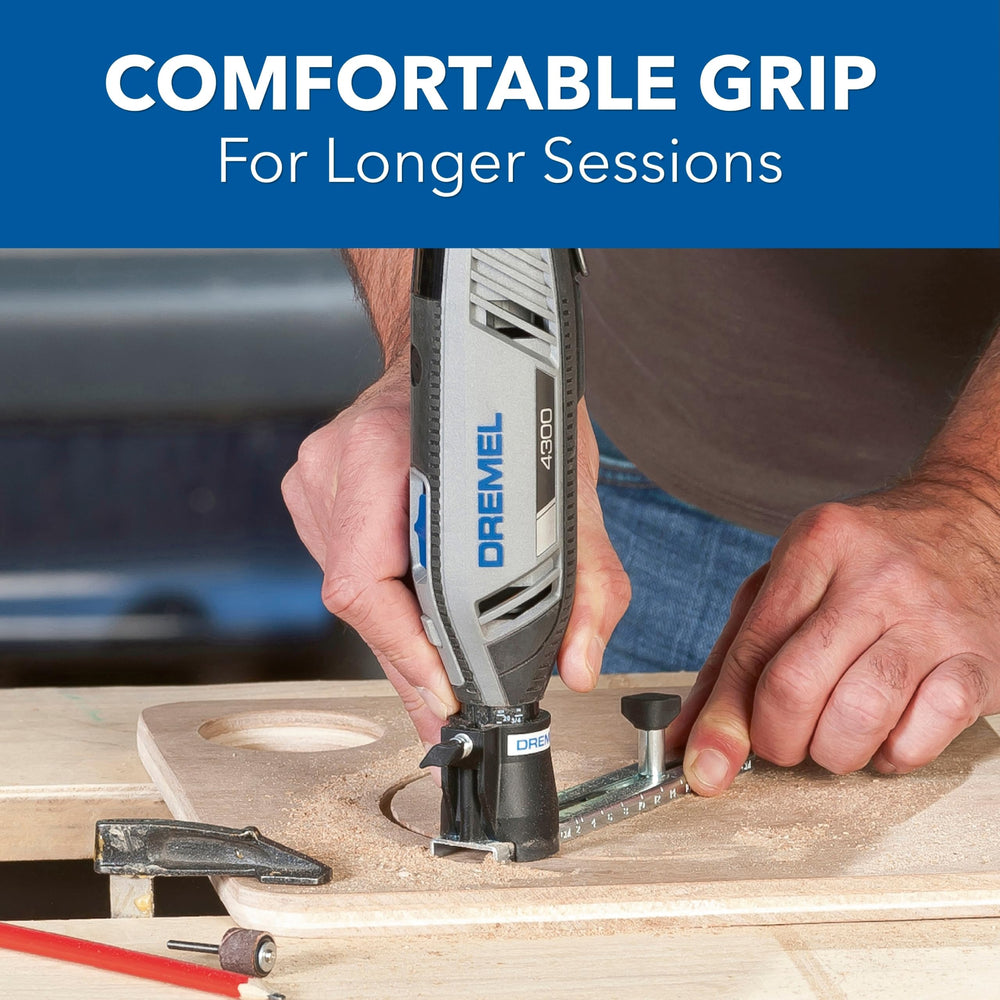 Dremel speed dial and switch close-up for quick variable speed adjustments