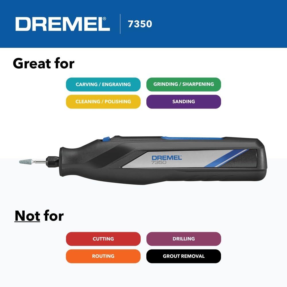 Dremel 7350 sanding in use demonstrating smooth finishing on wood