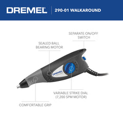 Dremel carbide point close-up showing replaceable tip for crisp lines