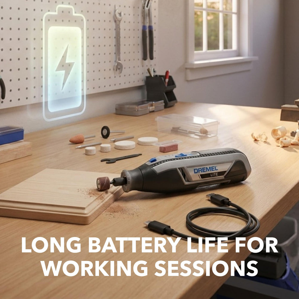 Dremel Lite soft-grip close-up highlighting improved comfort and control