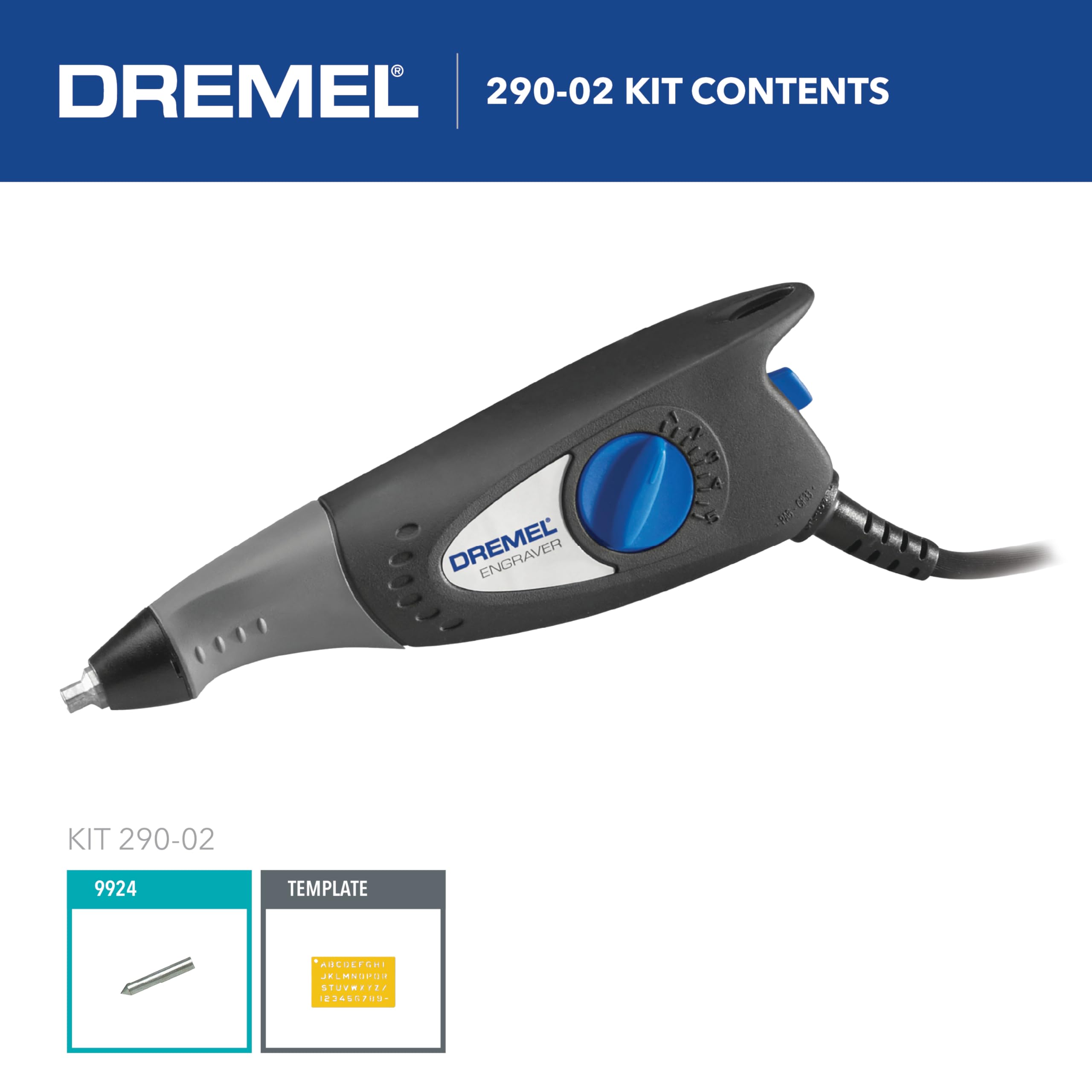 Dremel stencil template displayed with letters and numbers for easy personalization