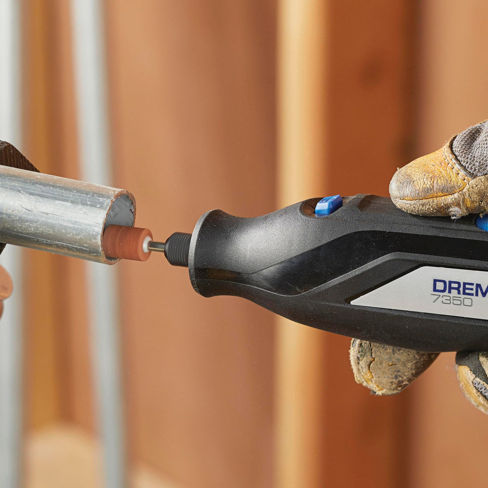 Dremel storage case open with reusable bins for neat accessory organization