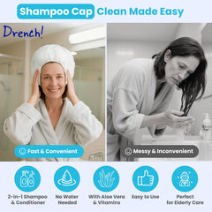Drench! Medical open cap close-up showing moist texture and gentle conditioner