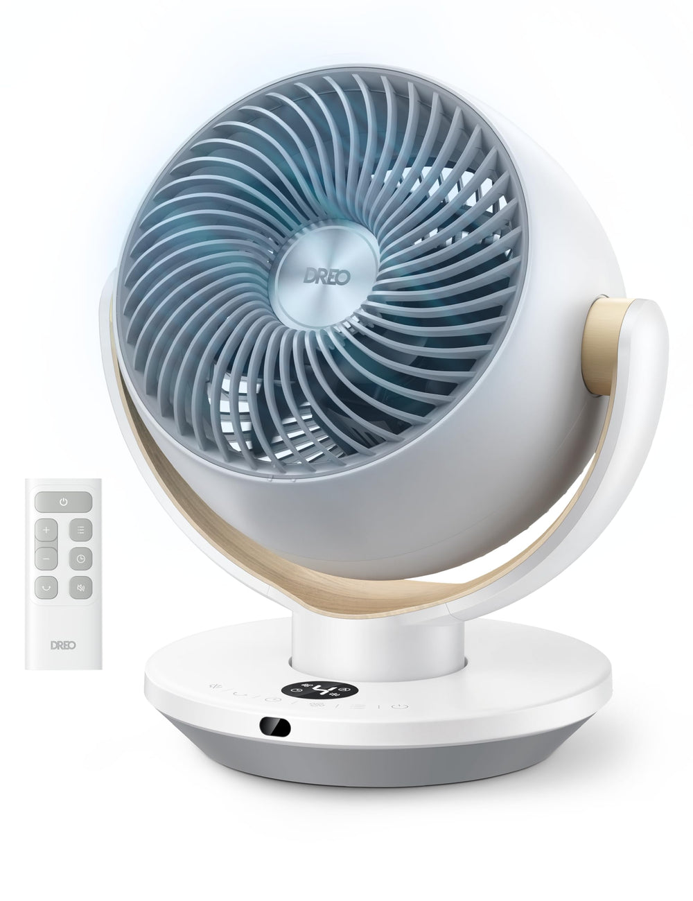 DREO 11-inch front view showing compact design and strong airflow benefit
