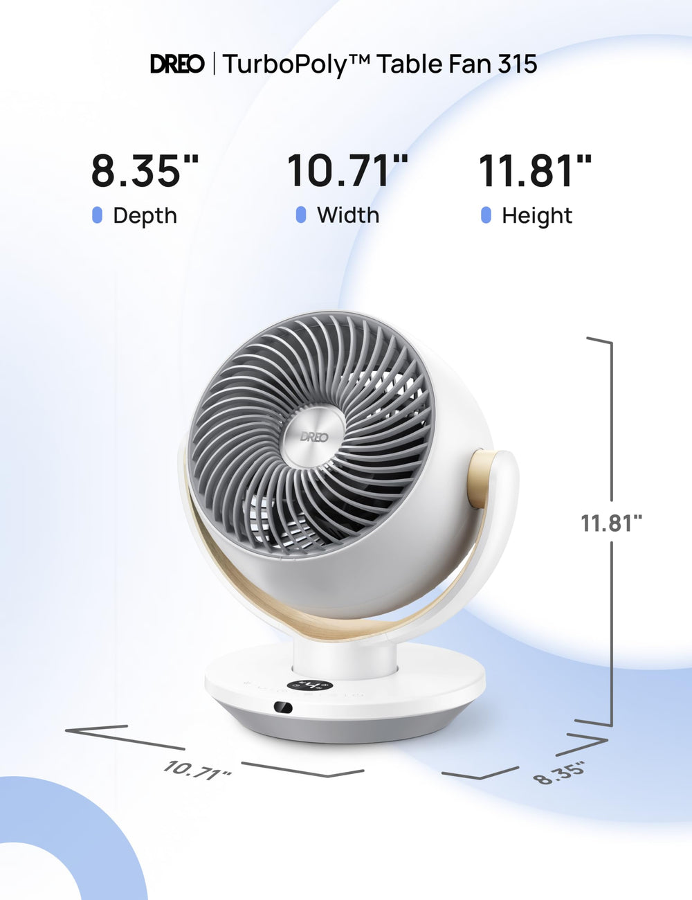 DREO bedroom lifestyle setup showing quiet sleep-friendly cooling benefit
