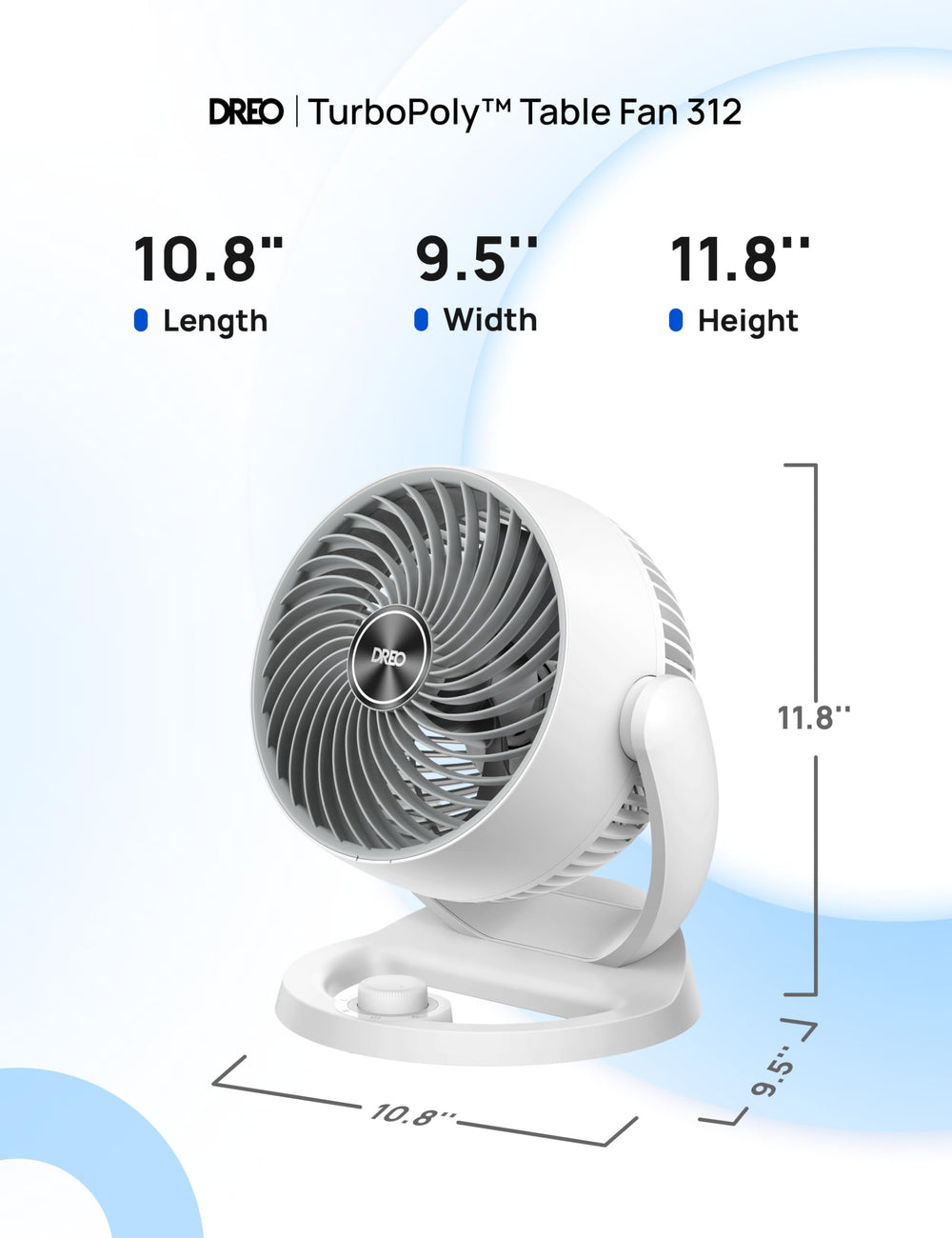 DREO in bedroom lifestyle showing quiet sleep-friendly cooling benefit