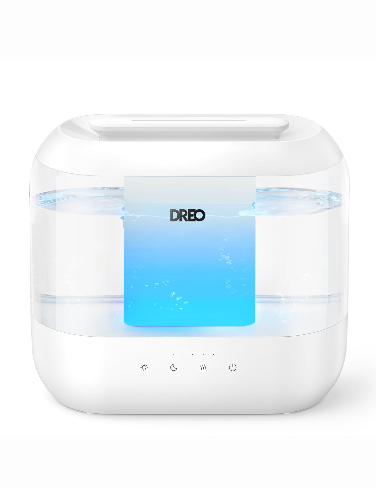 DREO HM311 front view showing controls and sleek design for easy operation