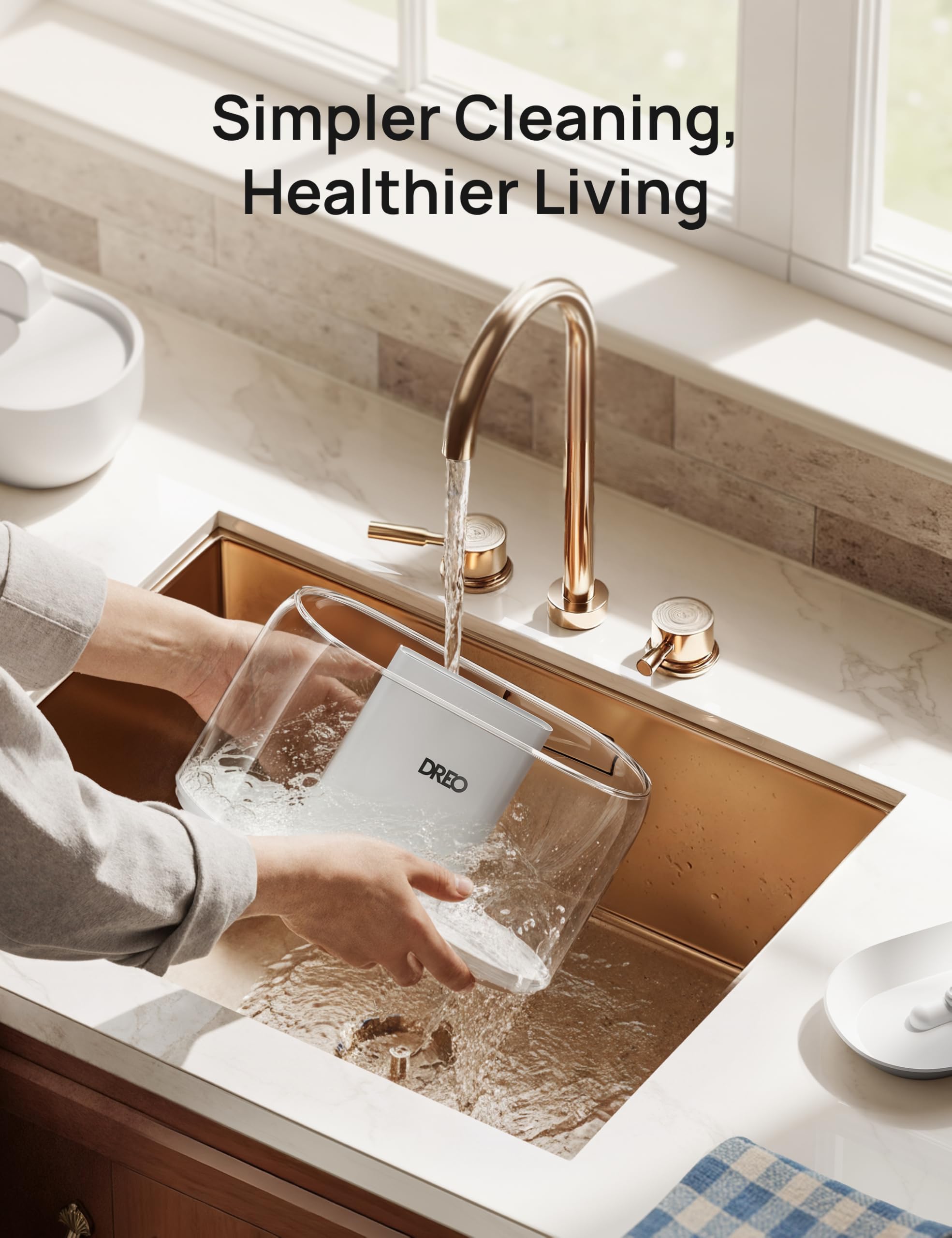 DREO humidifier on bedside table delivering quiet comfort overnight