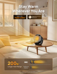 DREO remote and touch controls for precise thermostat convenience