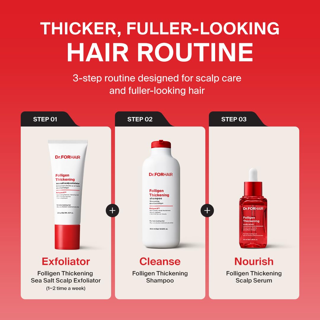 DR.FORHAIR conceptual before and after to show fuller-looking hair