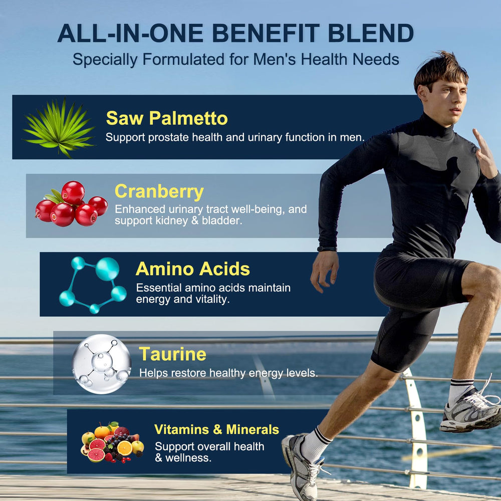 DRFOSTER saw palmetto and cranberry visuals emphasizing urinary support