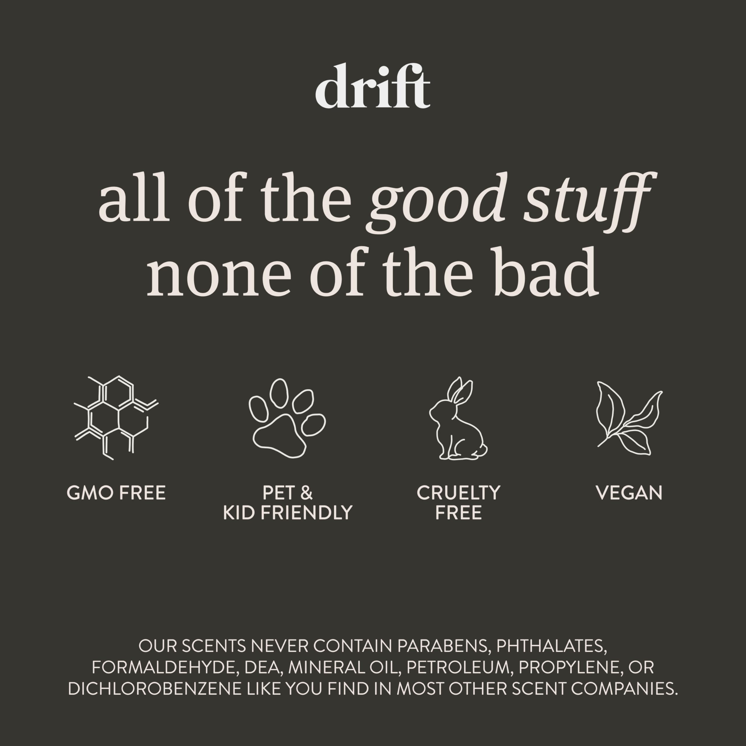 drift lifestyle dashboard shot with freshener visible, conveys subtle scent and clean cabin benefit