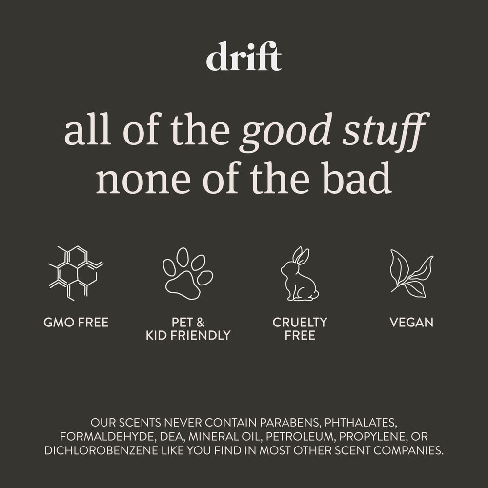 drift lifestyle dashboard shot with freshener visible, conveys subtle scent and clean cabin benefit