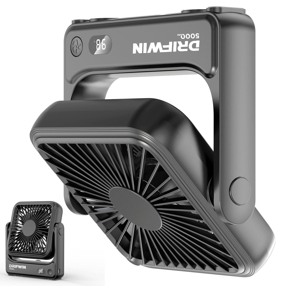 DRIFWIN front view showing cruise-certified fan and sleek design benefit: portable comfort