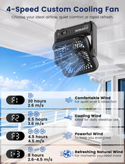 DRIFWIN hanging by hook on rail for versatile placement and space-saving cooling
