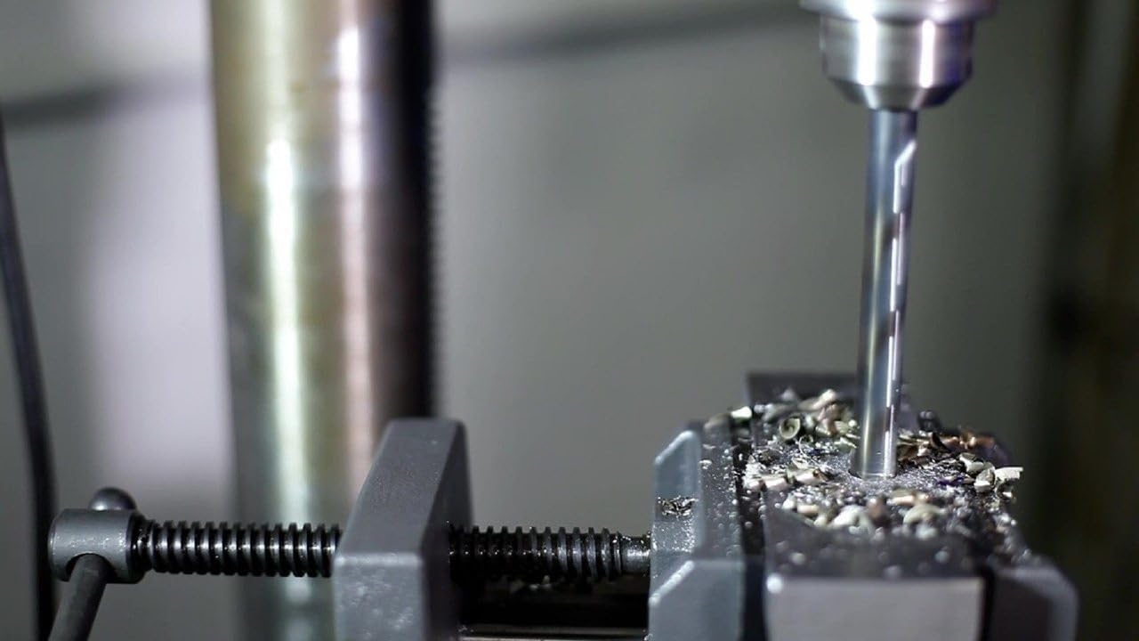 Drill America installed in a portable drill chuck demonstrating ready-to-use setup