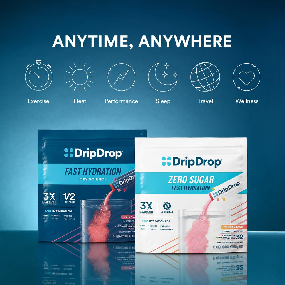 Runner drinking DripDrop after a run to replenish electrolytes and fluids