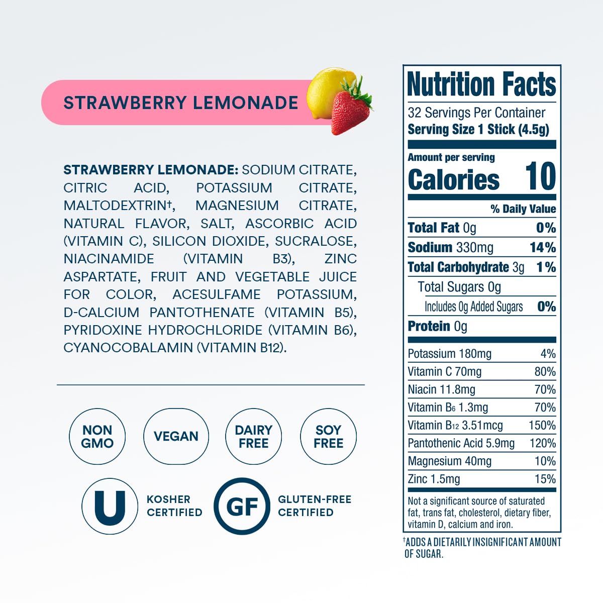 Runner outdoors sipping DripDrop Strawberry Lemonade illustrating active use and effective replenishment