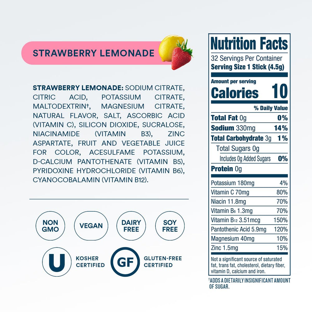 Runner outdoors sipping DripDrop Strawberry Lemonade illustrating active use and effective replenishment