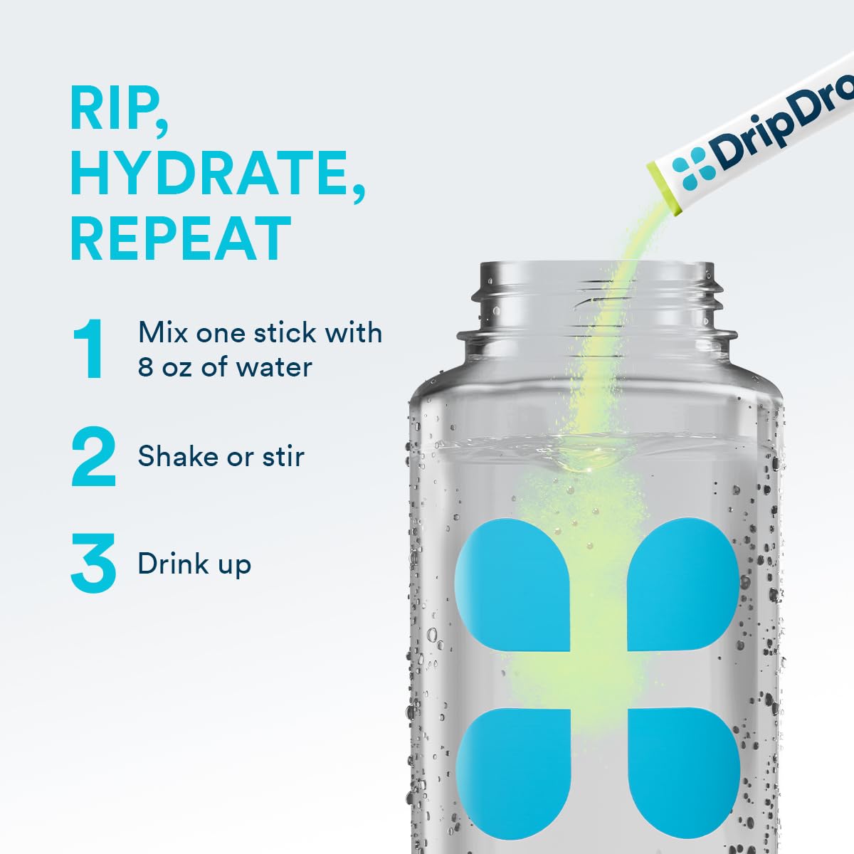 DripDrop pack label and nutrition facts showing ingredient transparency benefit